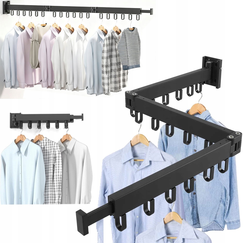 Sušák Na Prádlo Věšák na oblečení Skládací pro praní na zeď Rozkládací