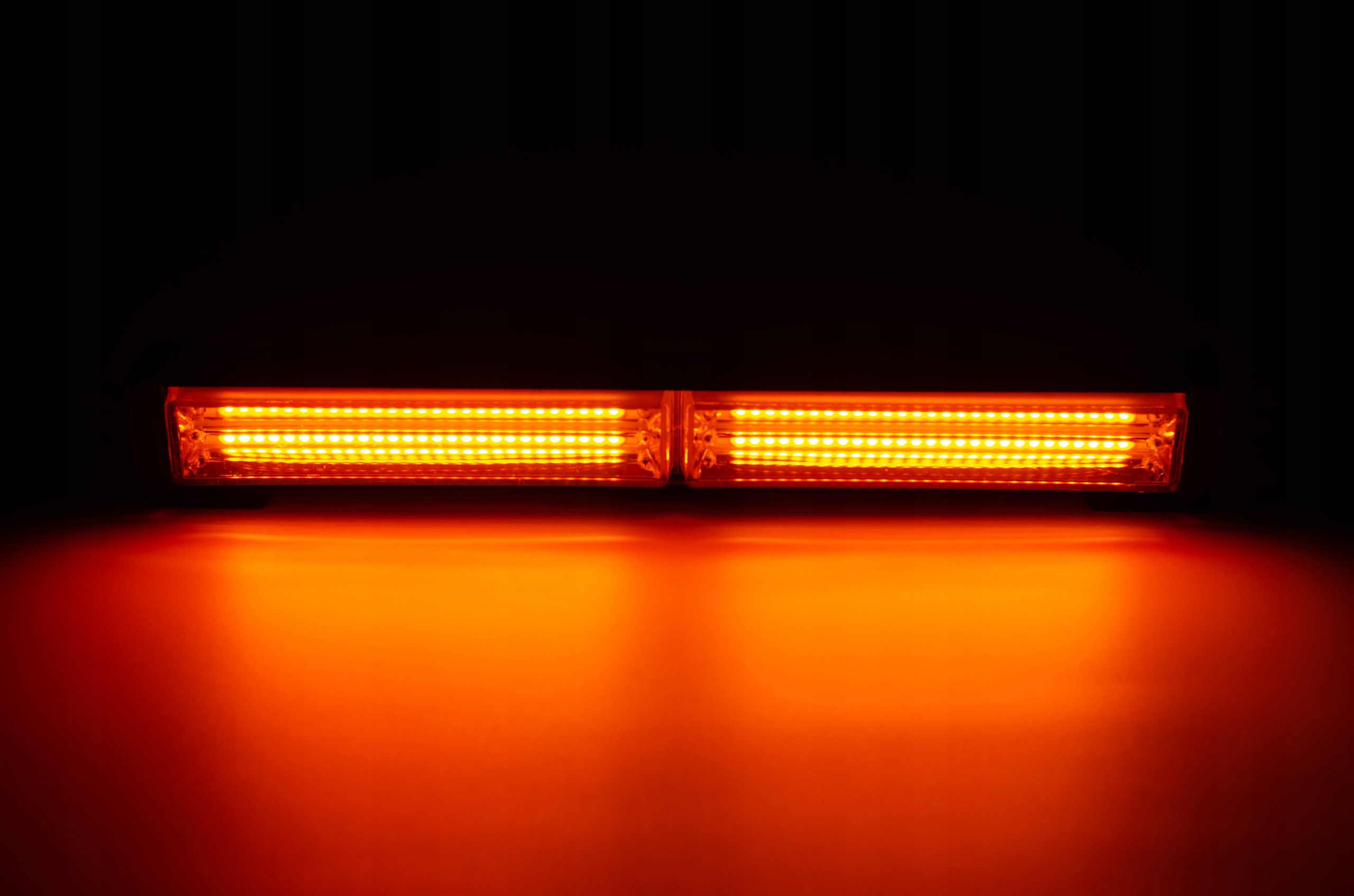 BELKA OSTRZEGAWCZA JEDNOSTRONNA POMARAŃCZOWA KOGUT STROBO LED 30CM 12V 24V Producent części nieznany producent