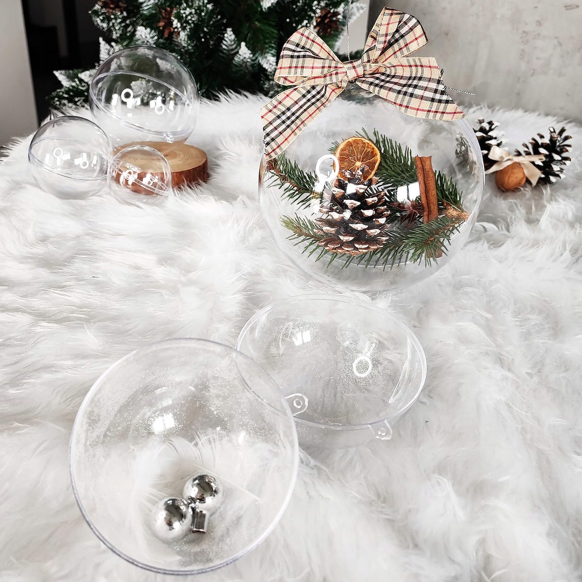 BOMBKA KULA AKRYLOWA 1x DECOUPAGE PLASTIK 12cm Marka Springos