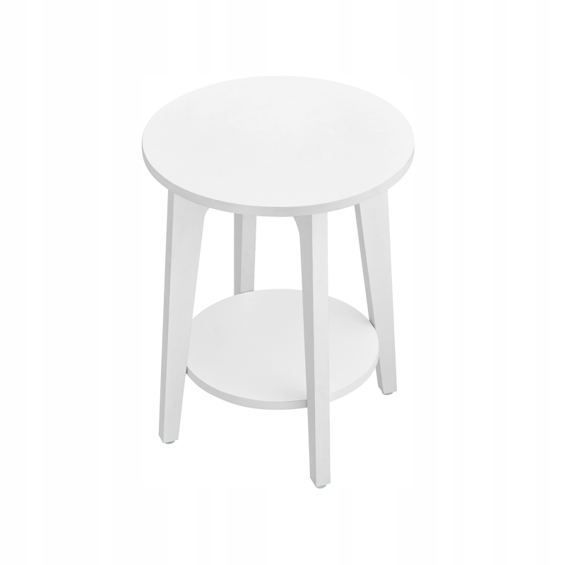 Odkládací stolek kulatý bílý 40 x 40 x 51cm