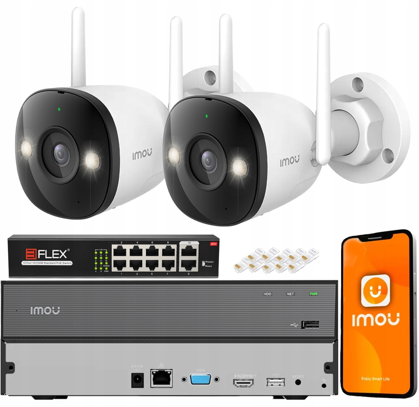 Monitorovací sada Imou 2 Ip kamery IPC-S3EP-5M0WE Audio 5MPx Led