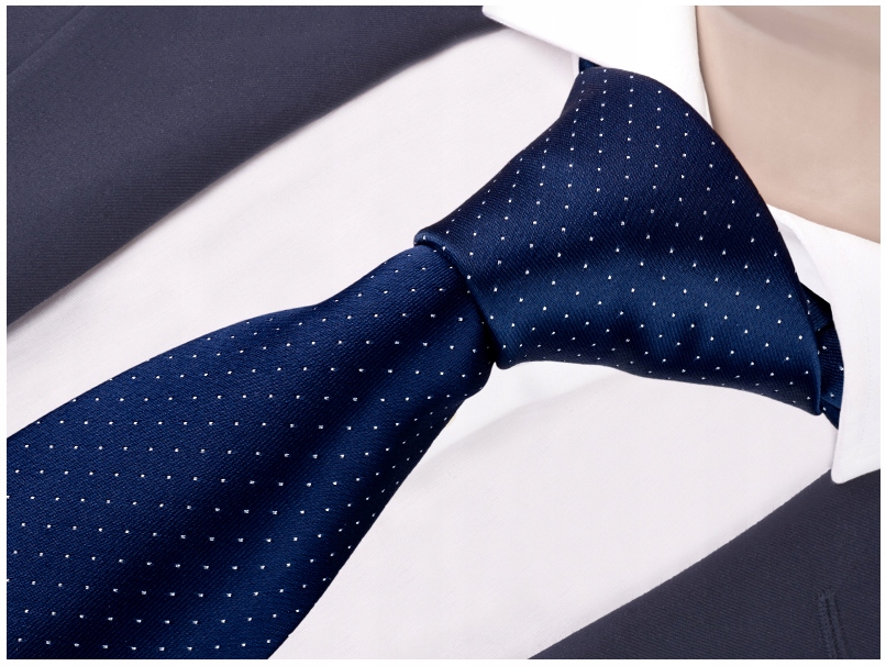 POSZETKA + KRAWAT Żakardowy Wypustka GREG k107 Model Klasyczny krój