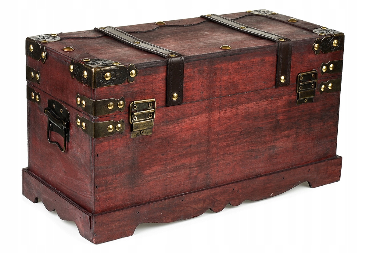 KUFER KUFEREK DREWNIANY SKRZYNIA NA SKARB Marka inny