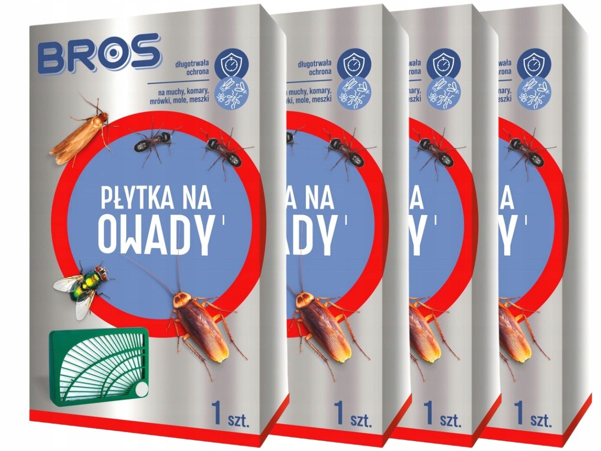Bros Plošná past na létající a běžící hmyz Odpuzovač hmyzu x 4