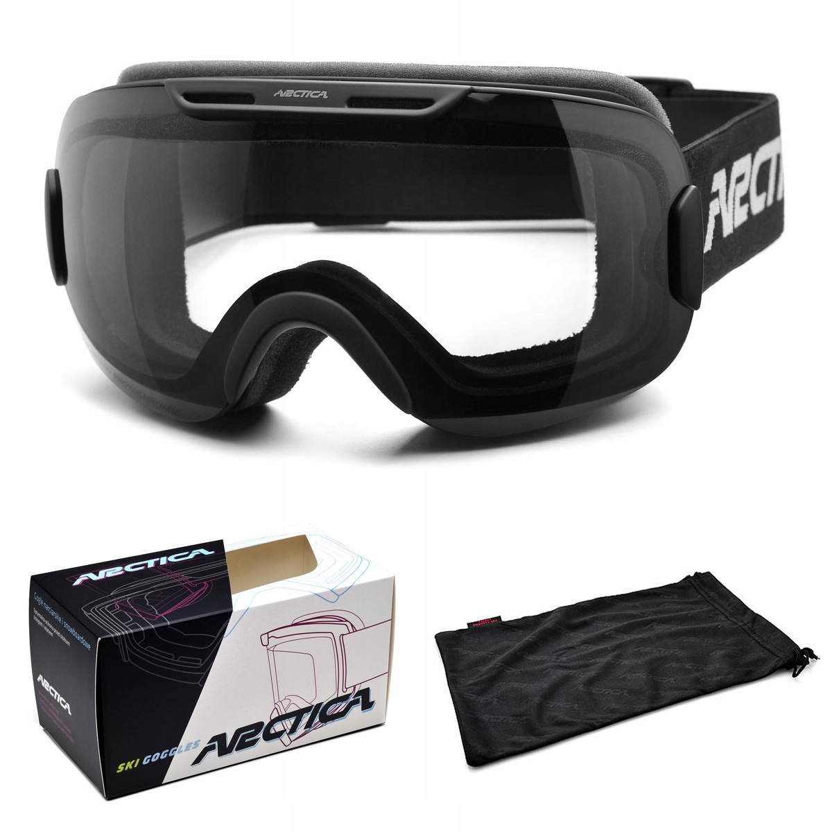 Lyžařské Brýle S Bezbarvým Sklem Pro Jízdu V Noci Arctica G-102C KAT.0 S0