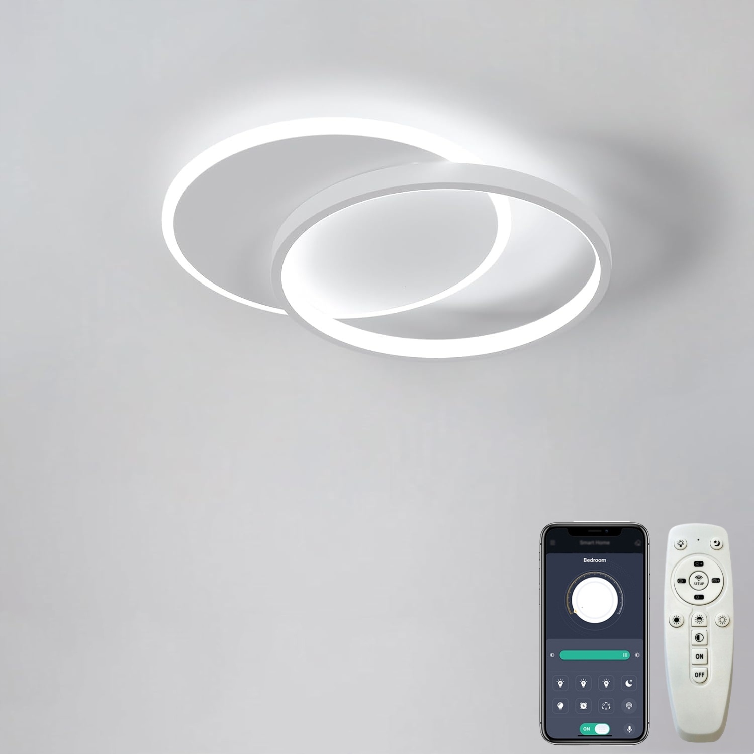 Moderní Stropní Svítidlo Stropní Svítidlo Led Okragla S Dálkovým Ovládáním 32 W Do Obývacího Pokoje