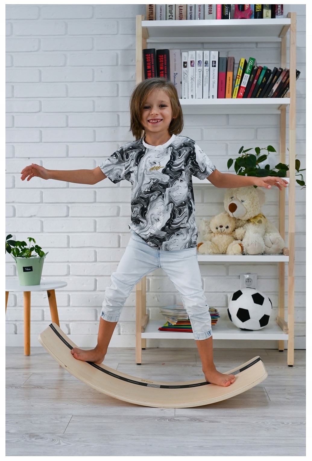 Balansująca deska drewniana Bujak dla dzieci 3 lata Droga Autko AdamToys Marka Adam Toys