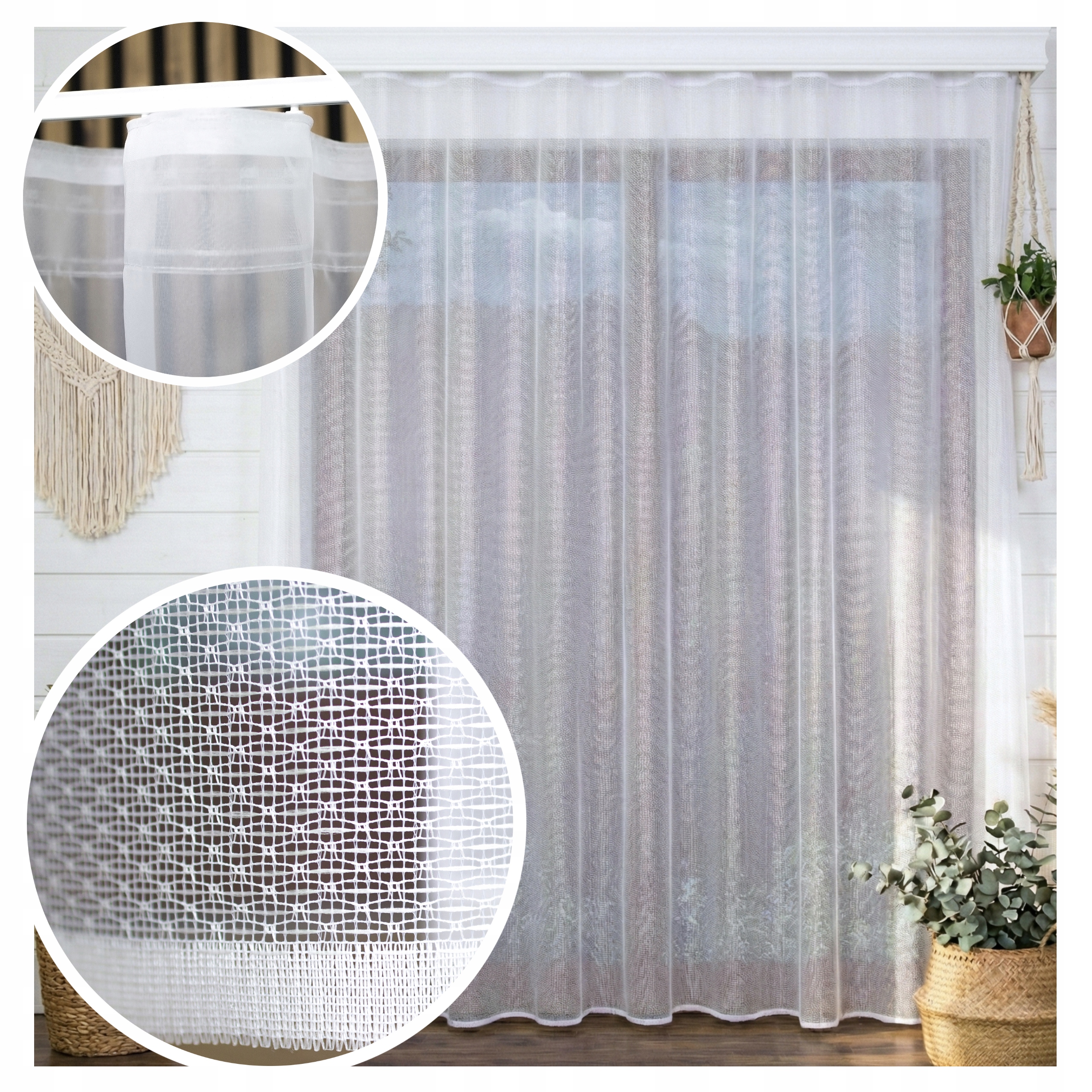 Záclona Boho Žakard Stella 300x280 Wave Páska Hotová Obývací Pokoj Bez Žehlení