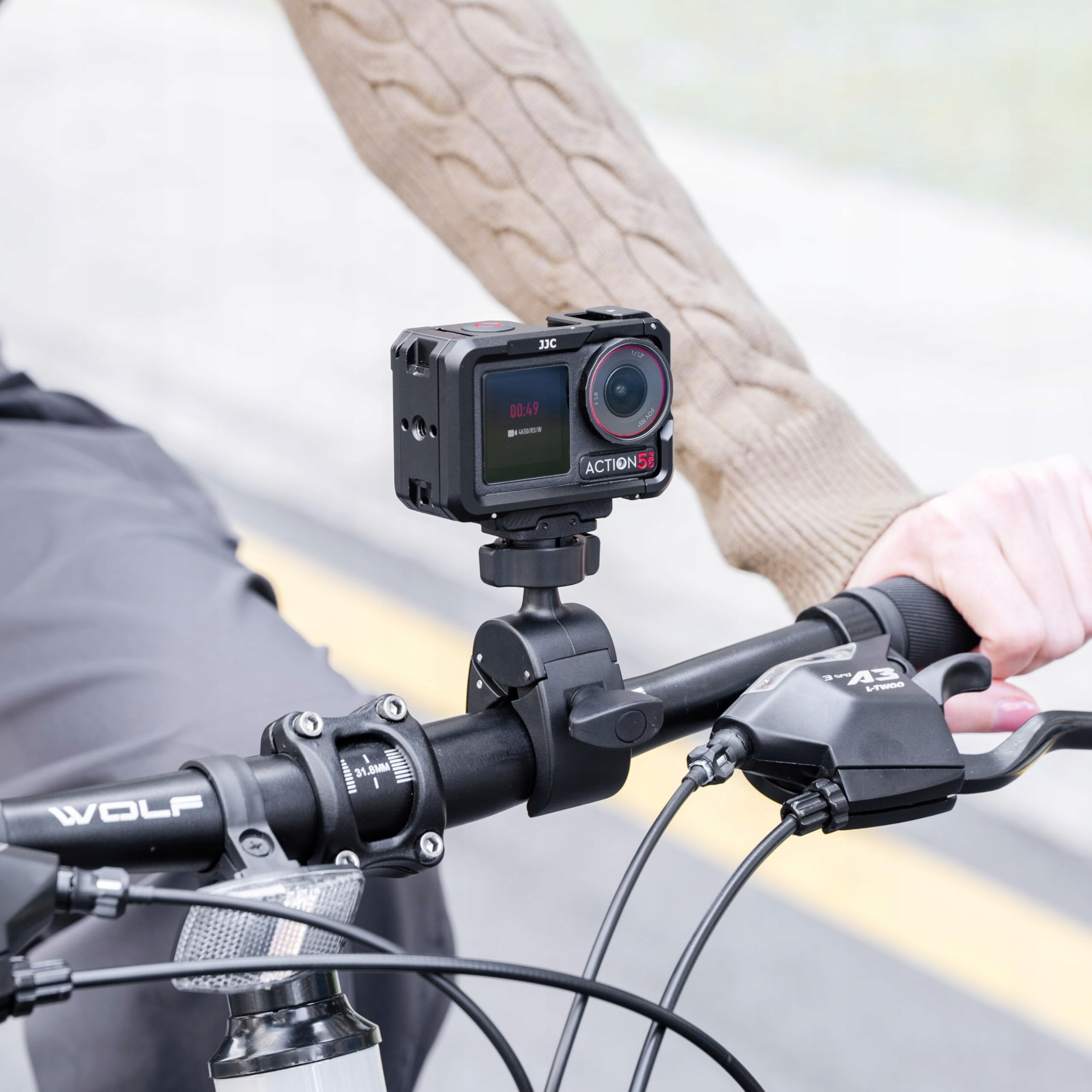 Uchwyt Magnetyczny Na Kierownicę Motocykla DJI Osmo Action 5 Pro JJC — miniatura 8