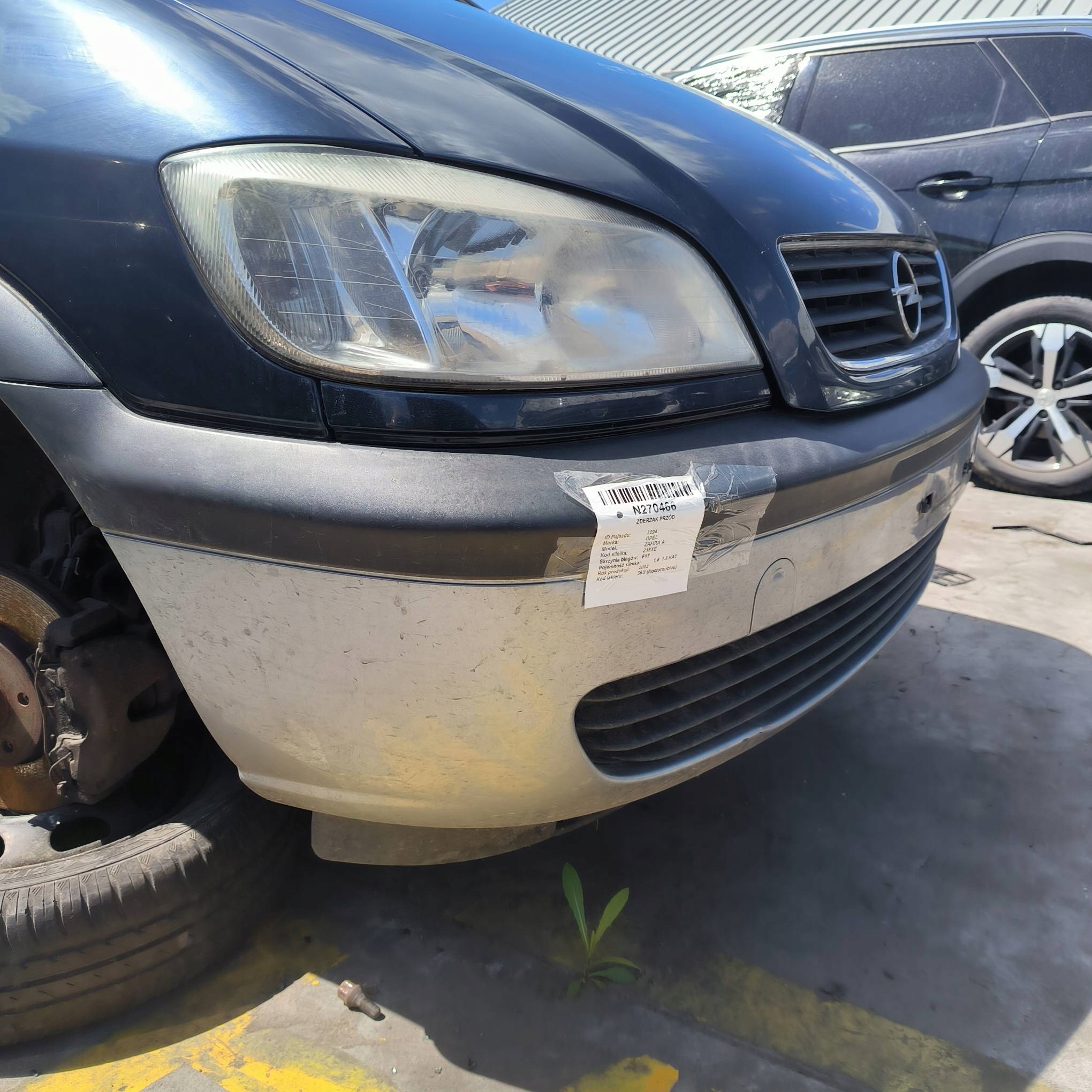 bumper front SREBRNY OPEL ZAFIRA A