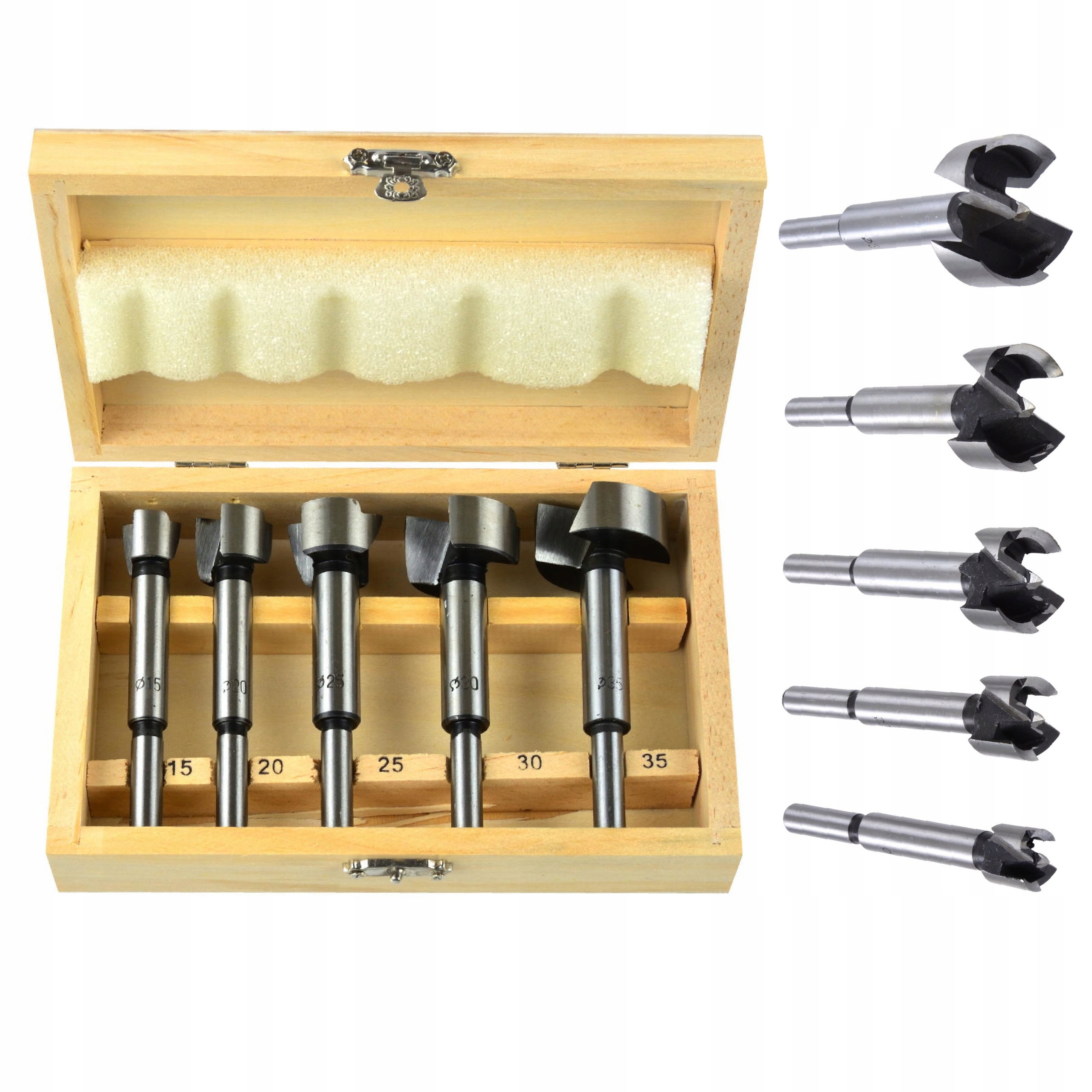 FREZY SĘKOWNIKI DO DREWNA 5 SZTUK