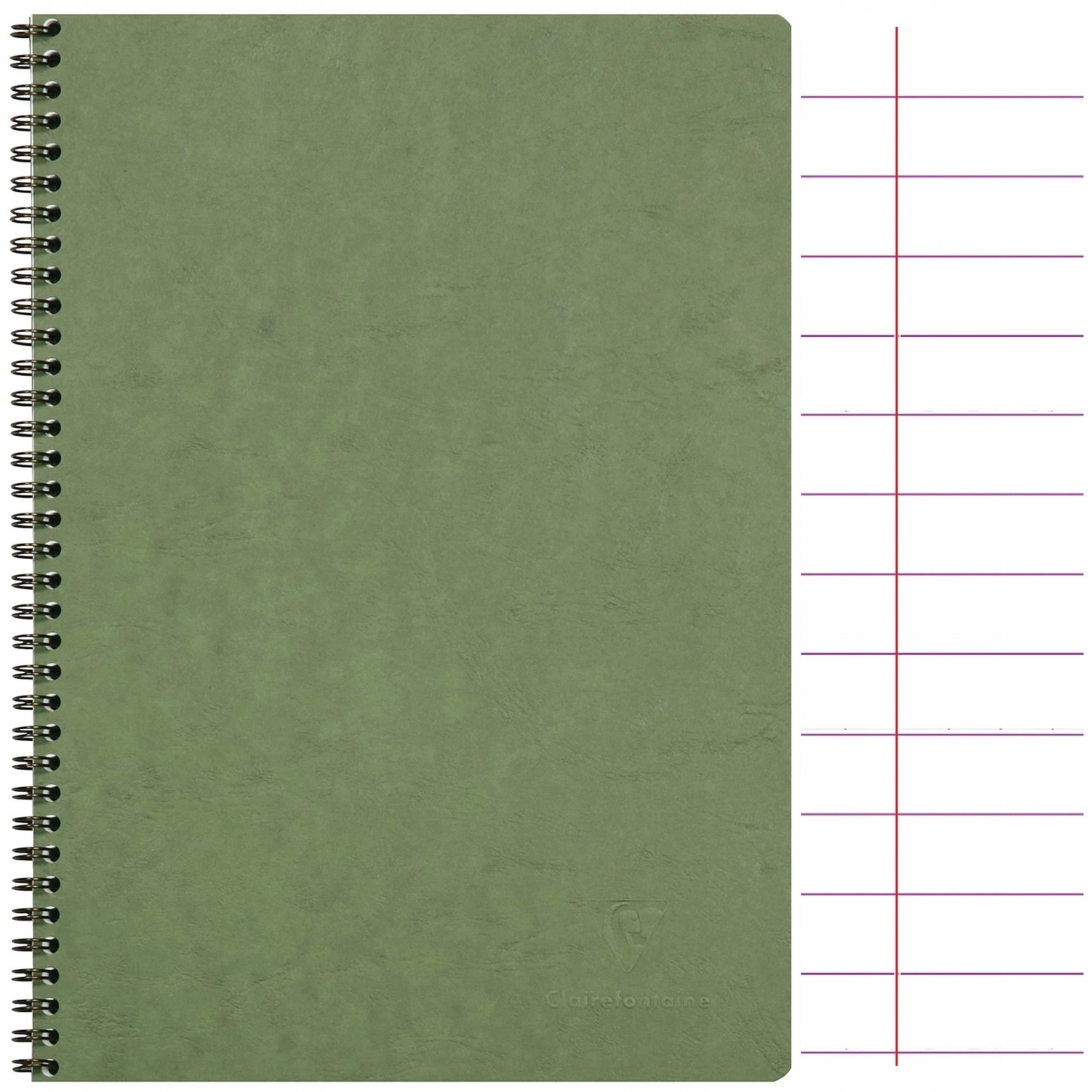 Kołonotatnik W Linię A4 notes na spirali Clairefontaine Age Bag Zielony