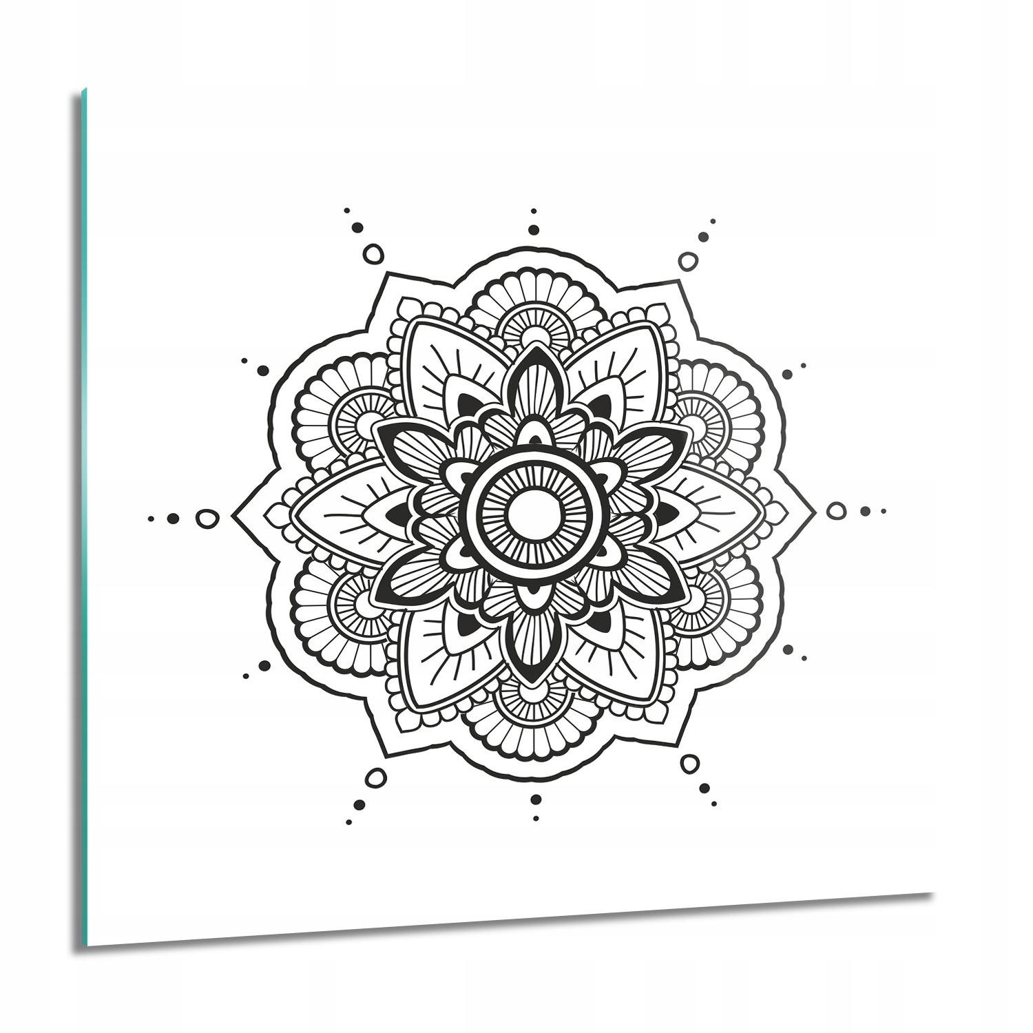 Rozeta mandala vzor Obraz na skle na zeď 60x60