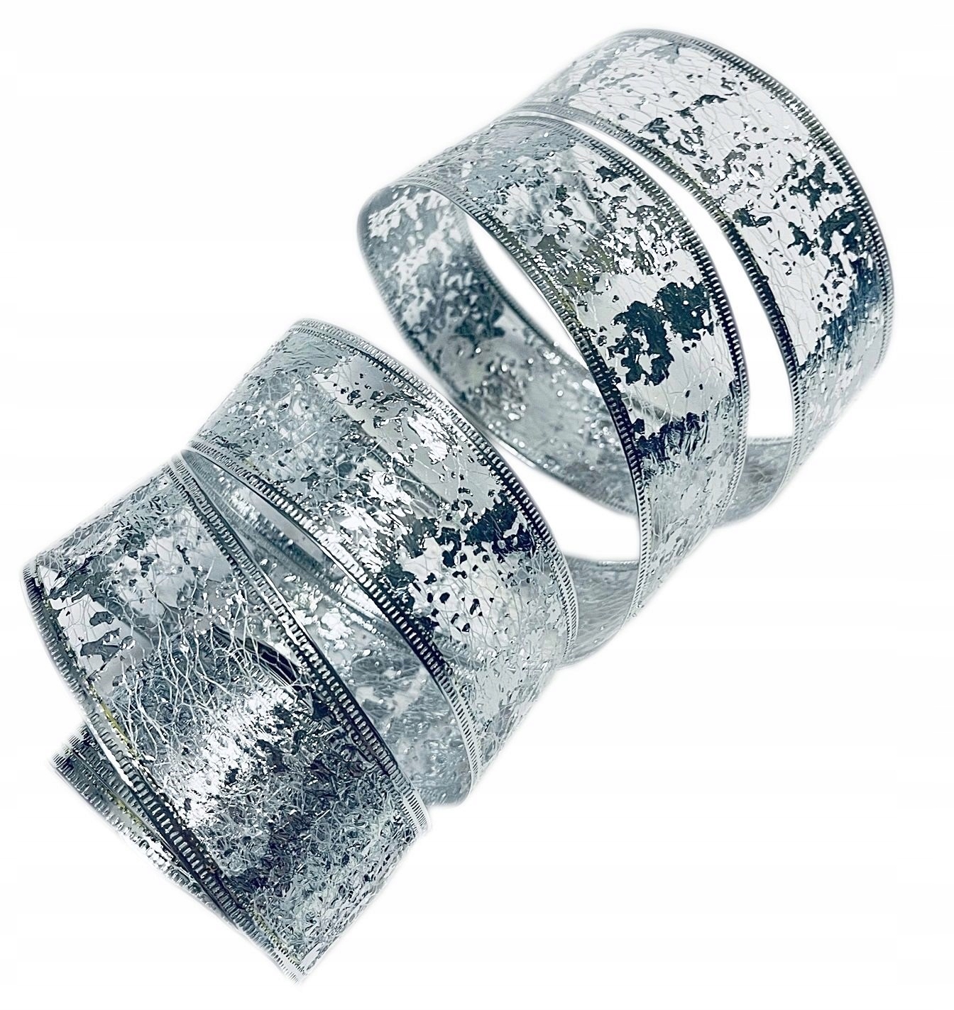 

Świąteczna Wstążka Srebrna 23 mm 2,7m H-13