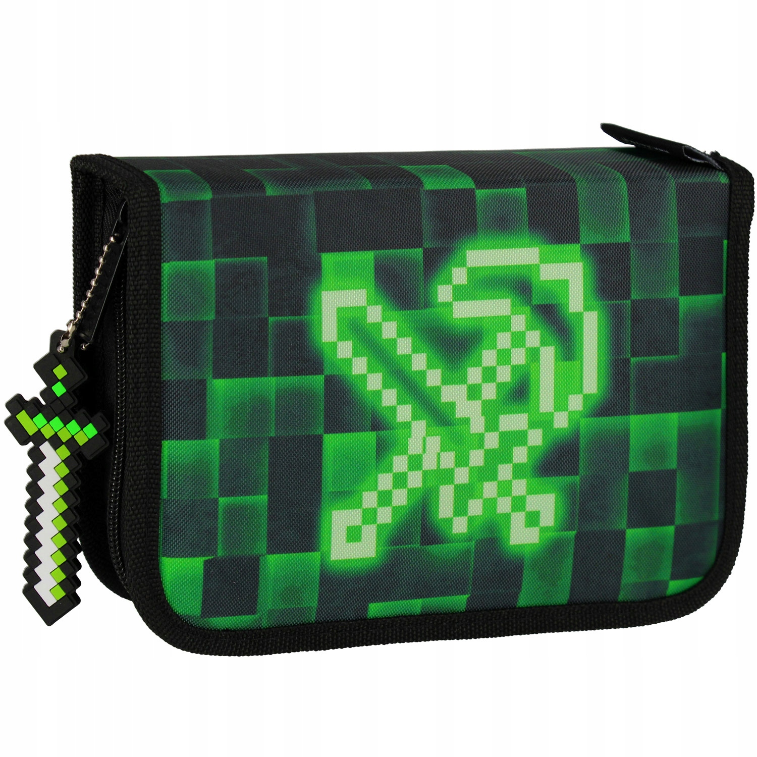 PIÓRNIK SZKOLNY ROZKŁADANY DWUKLAPKOWY Z WYPOSAŻENIEM MINECRAFT DLA CHŁOPCA Bohater brak