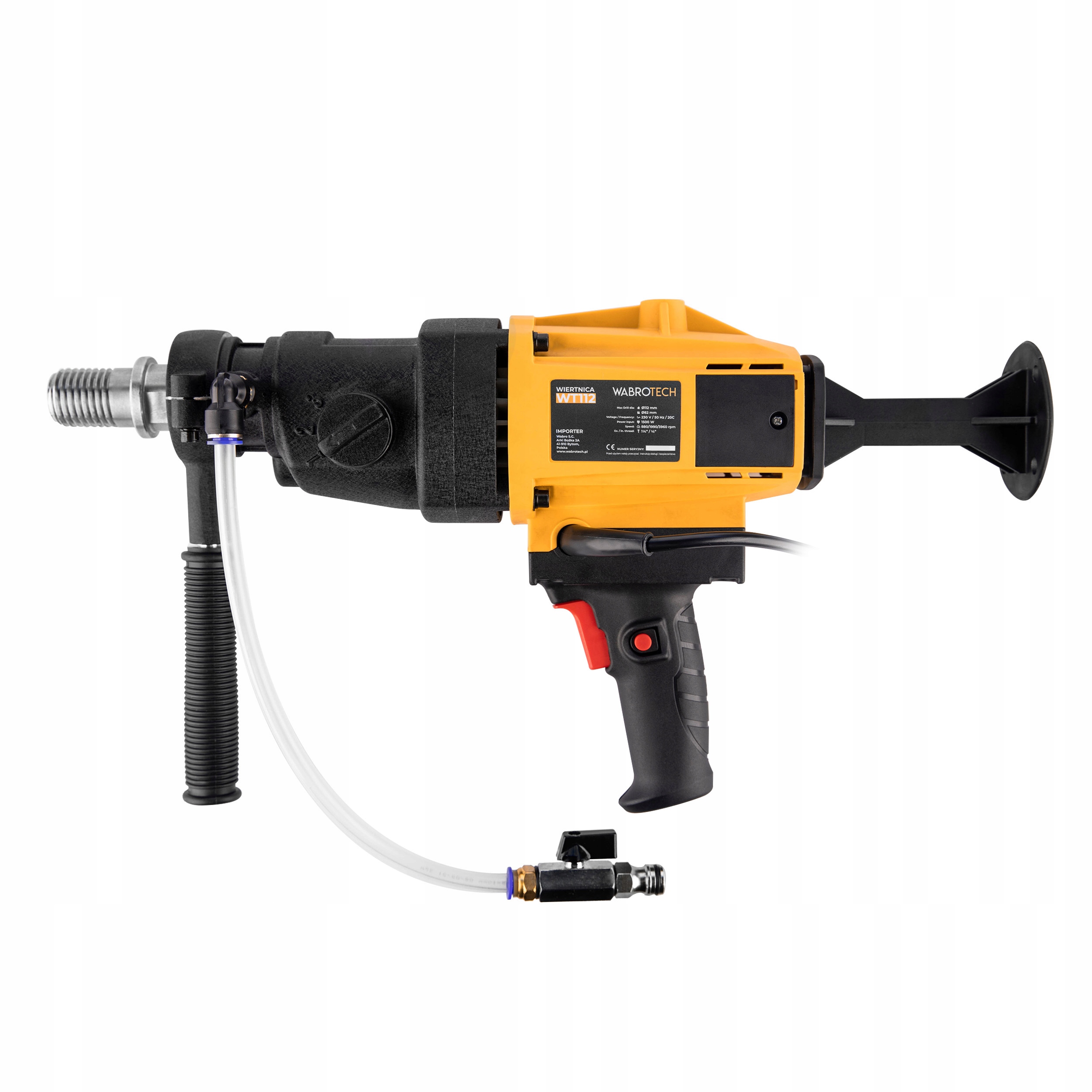 Wiertnica Otwornica Ręczna do Betonu fi112 mm Ręczna 1500W WT112 Wabrotech