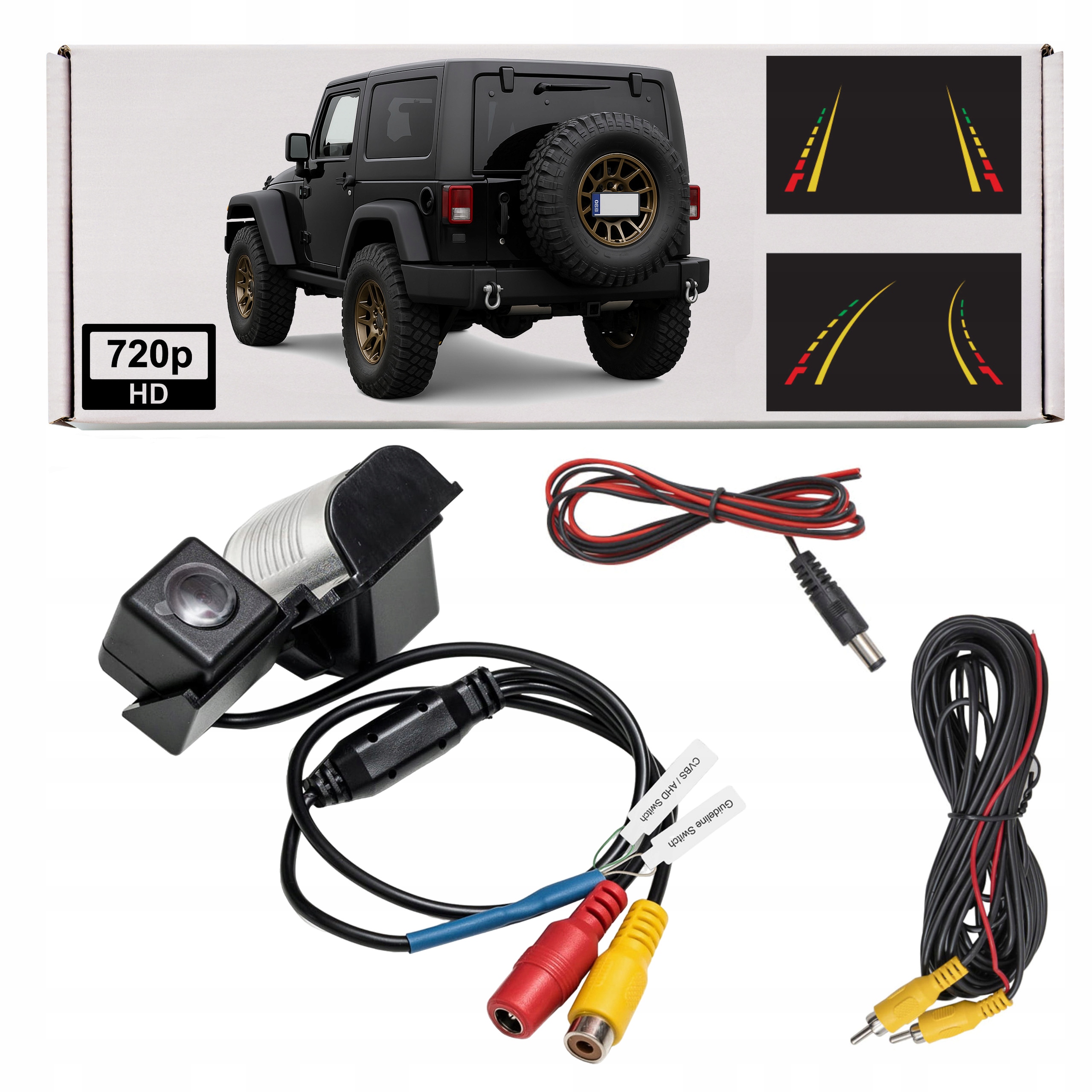 Jeep Wrangler Jk 2007-2018 Cúvacia Kamera Full Hd S Dynamickými Líniami