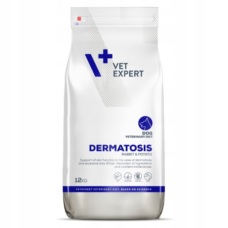 Vet Expert Dermatosis Sucha Karma Dla Psa Z Królikiem 12kg Sierść Skóra