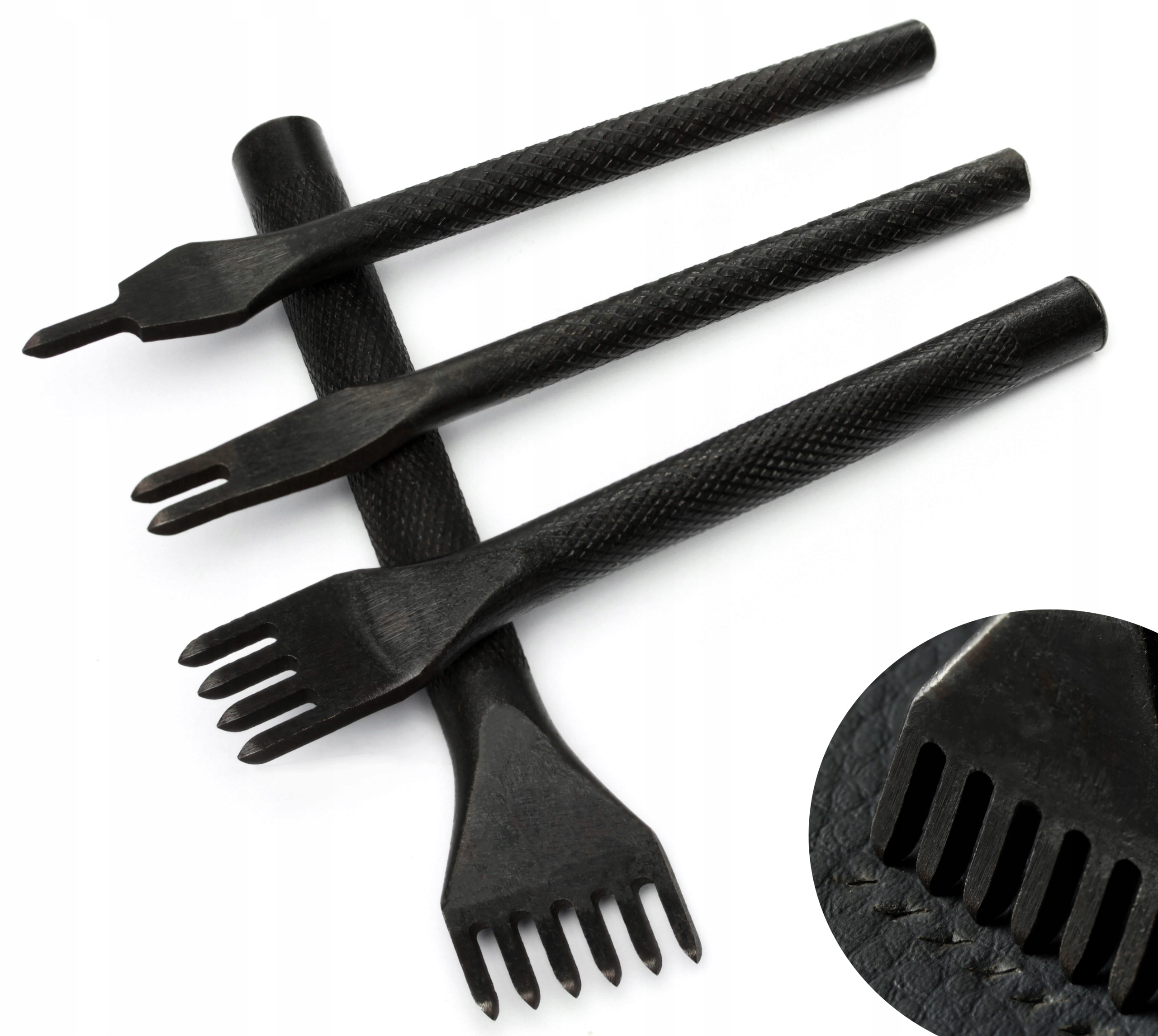 

Wycinaki wybijaki do skóry pod szwy Zestaw 4 Sztuk