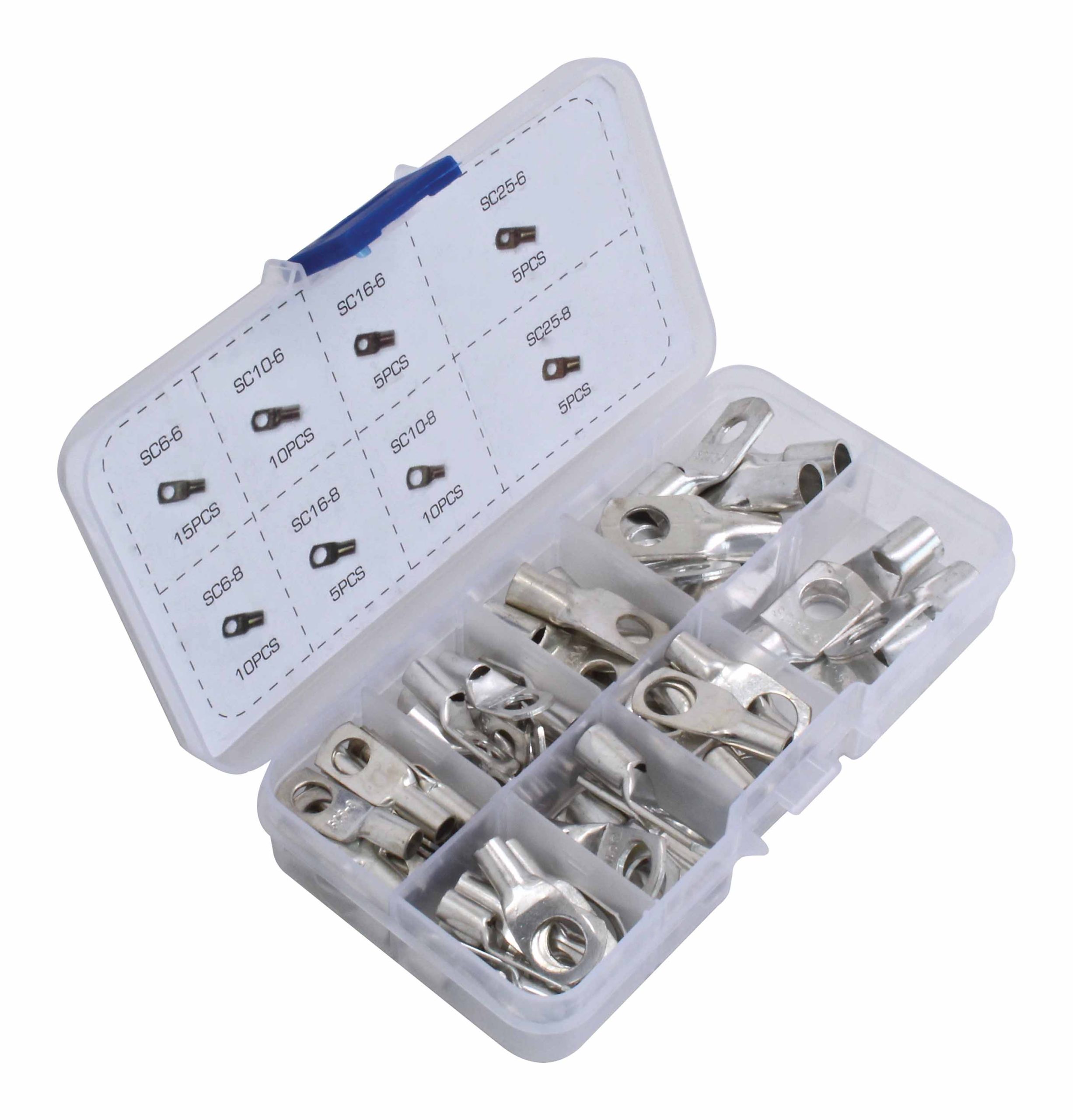 ZACISKARKA PRASKA DO KABLI TULEJEK 6-50 + KOŃCÓWKI Kolor niebieski