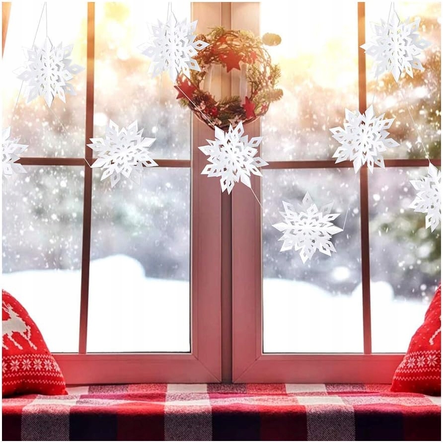 DEKORACJE DO ZAWIESZENIA ŚNIEŻYNKI PŁATKI ŚNIEGU