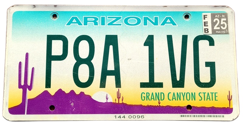 Arizona 2025 - tablica z USA dla kolekcjonera