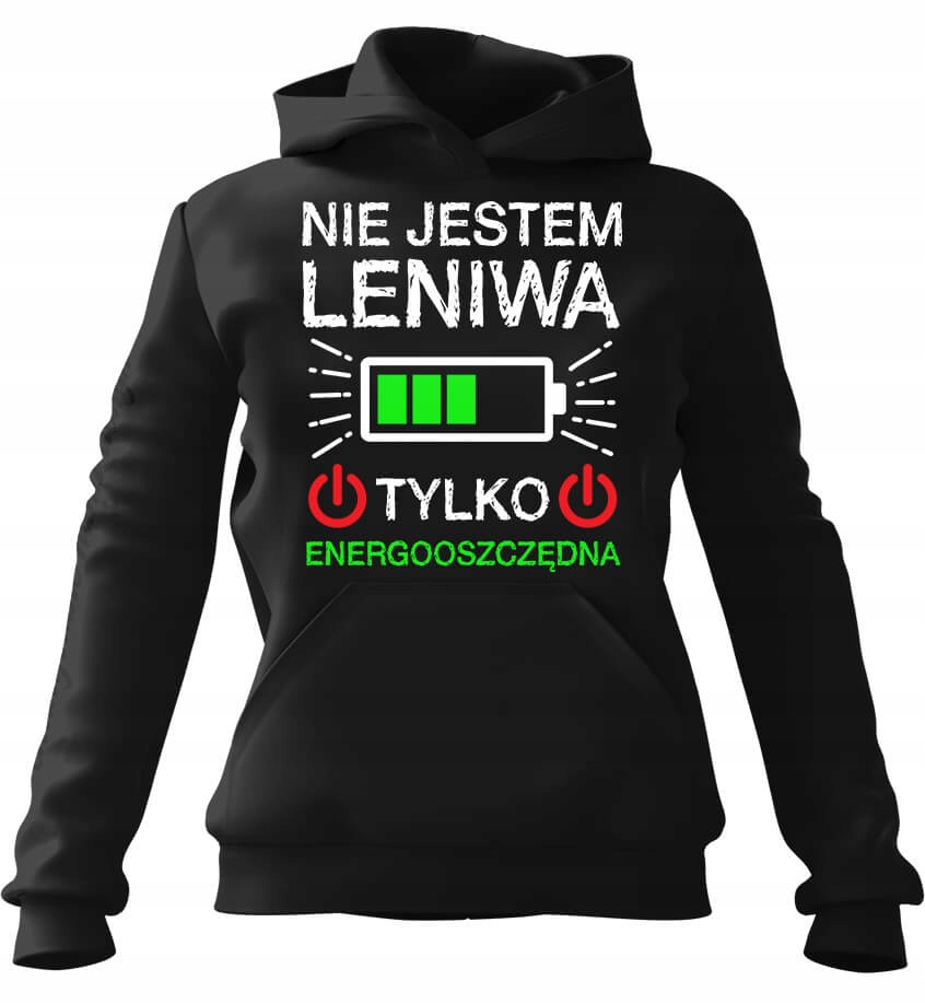 Dámská Mikina I Am Energy Efficient, s kapucí , velikost L