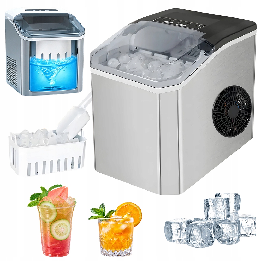 Kocka na ľad 130 W 12 kg Na deň Rýchla výkonná funkcia samočistenia