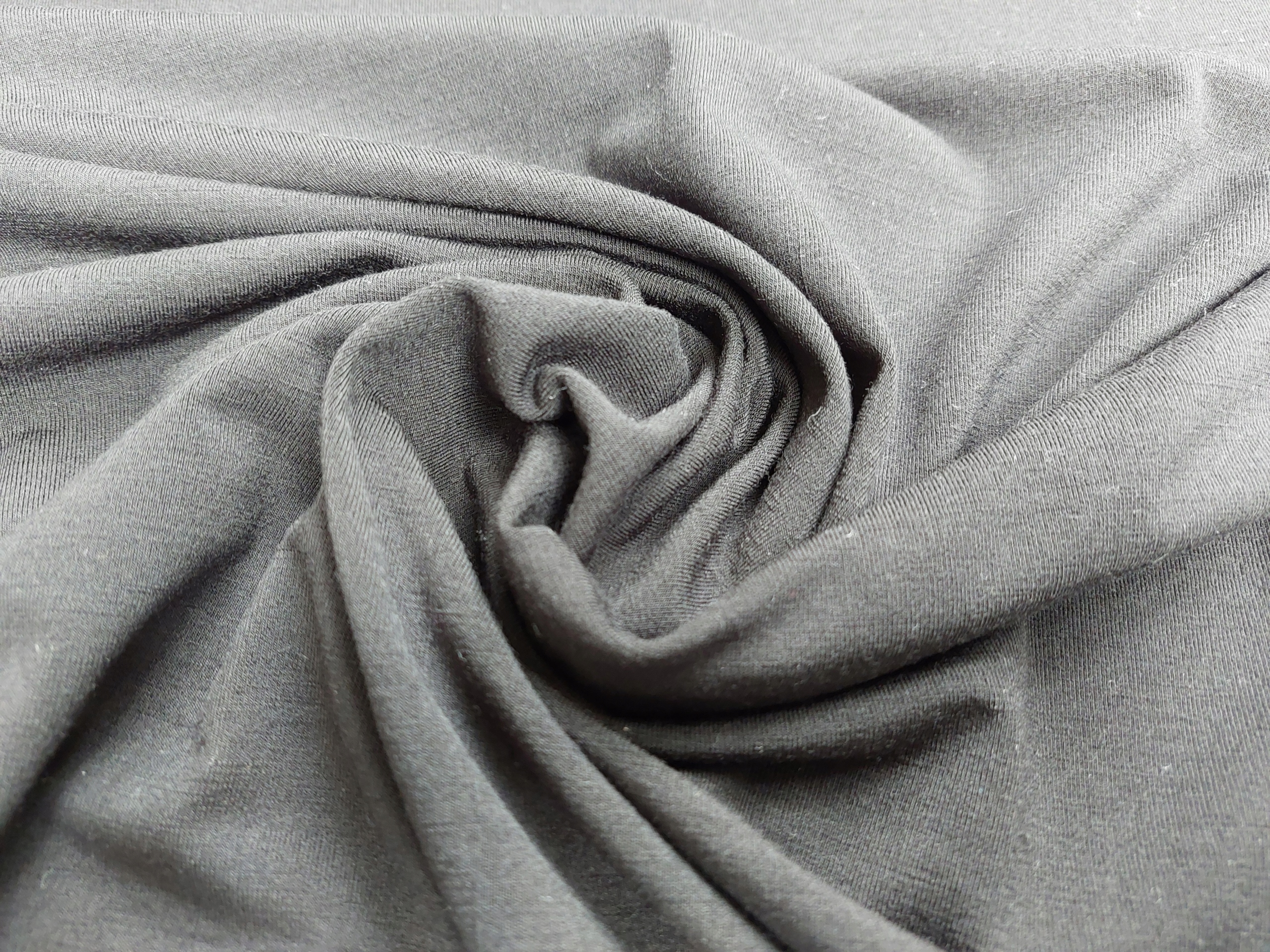 Merino vlna Jersey s elastanem 280 g Černá 1 m