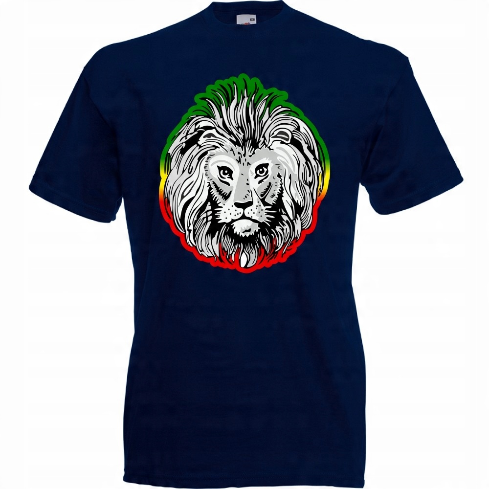 

Koszulka z nadrukiem reggae lew rasta rastaman S