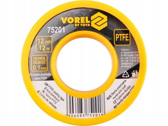 

Taśma Ptfe 12Mx12MMx0.1MM Vorel 75201