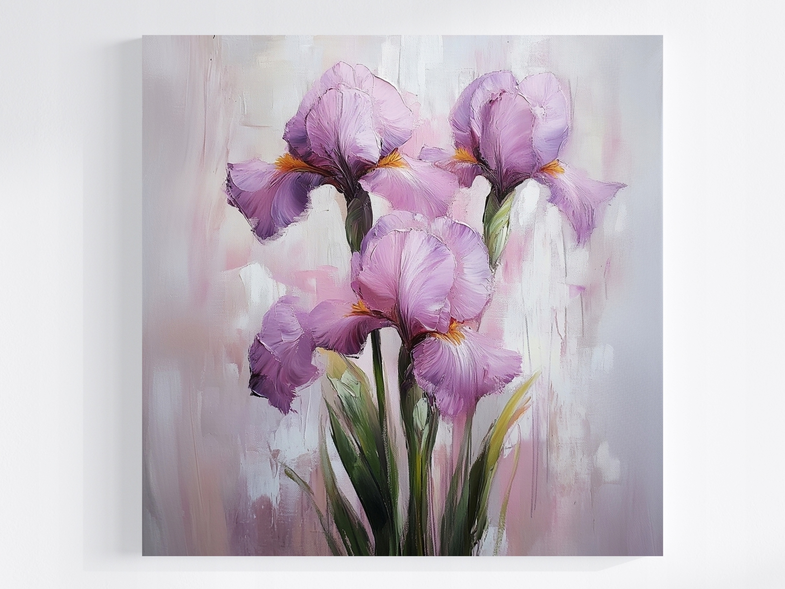 Obraz Na Plátně Canvas Příroda Zahrada Louka Květiny Růžové Kosatce Kytice 60x60