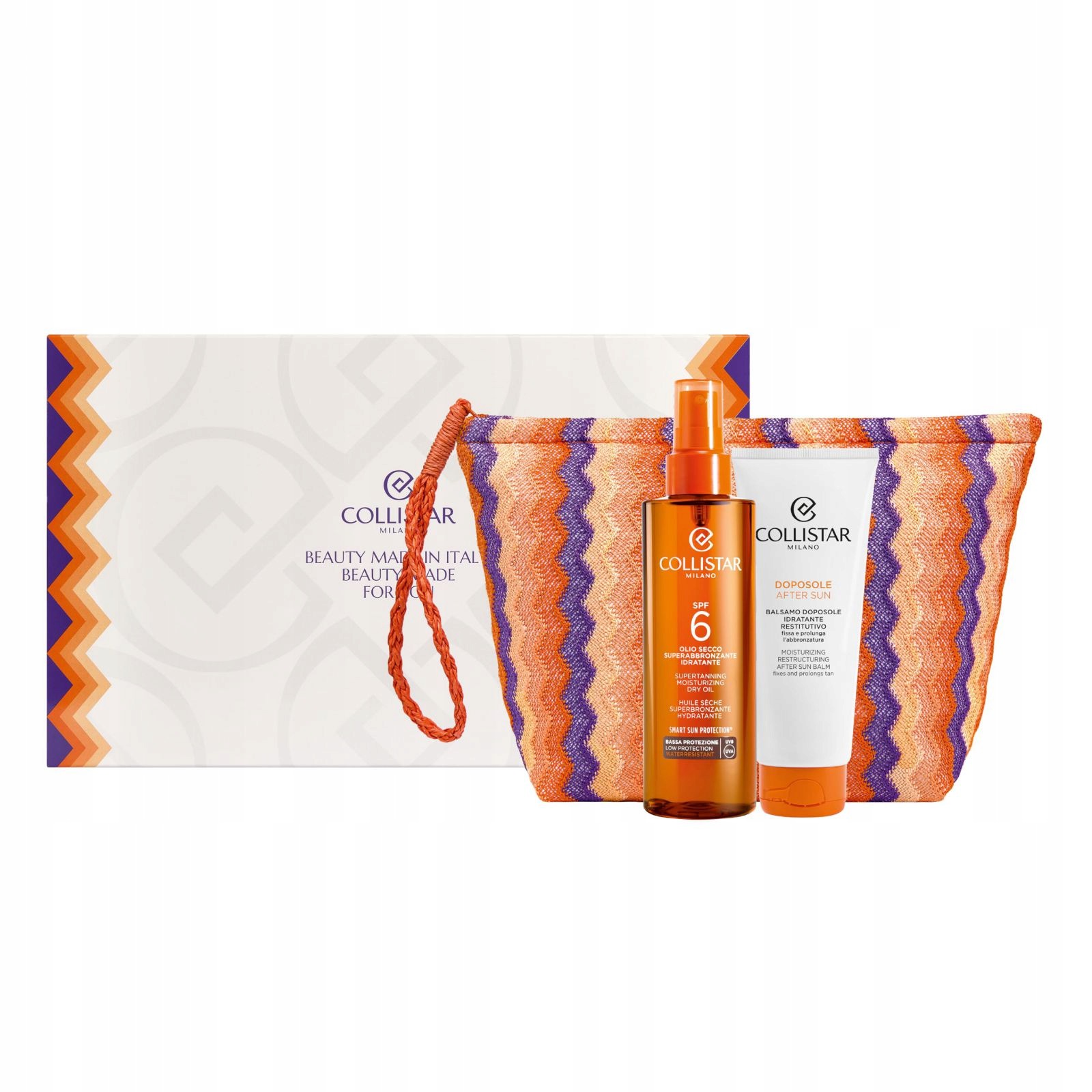 Collistar Set (super-tanning Dry Oil SPF6 200 Ml+pozdní Balzám 100ML+POUZDRO)