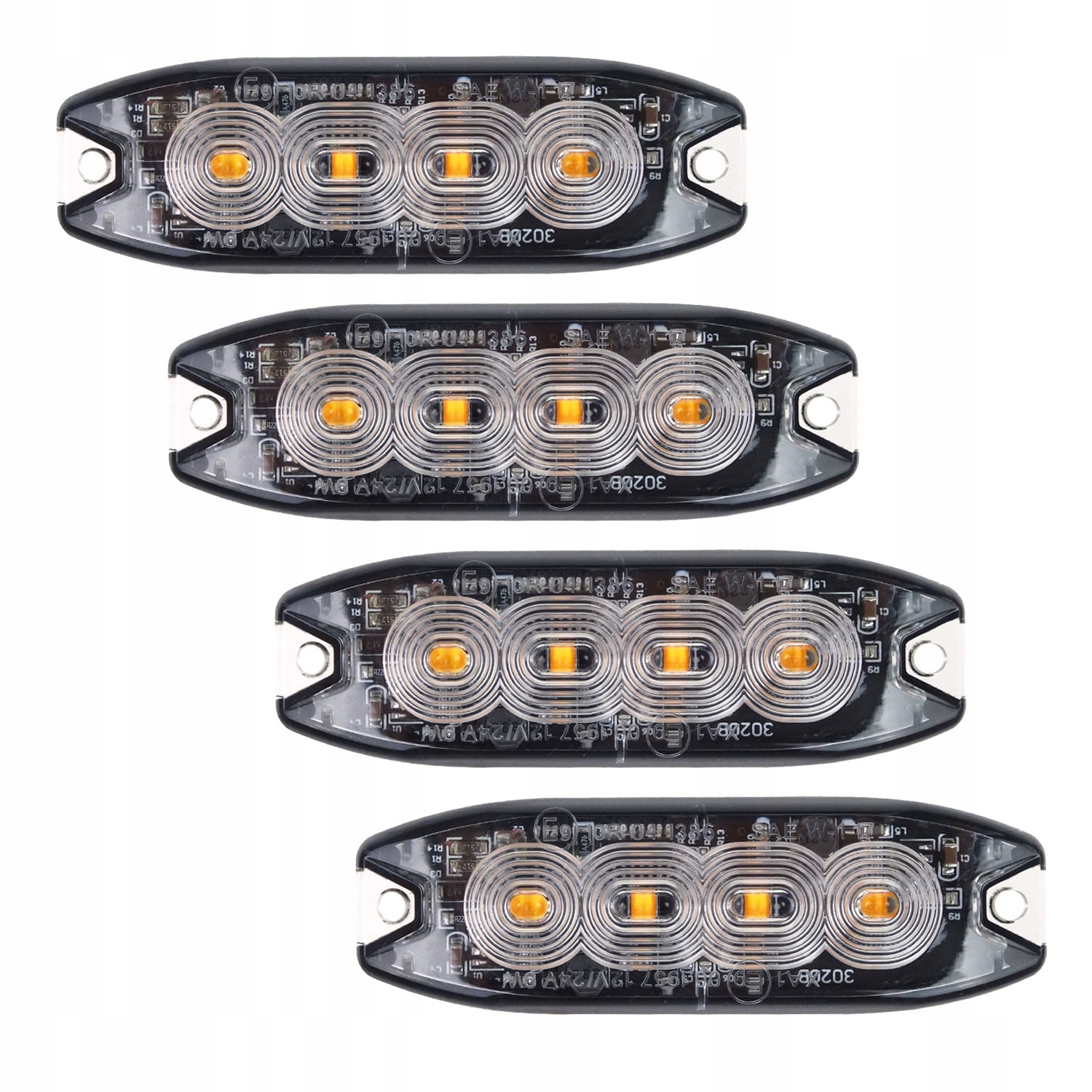 4x LAMPA OSTRZEGAWCZA LED STROBOSKOP BLYSKOWA SLIM