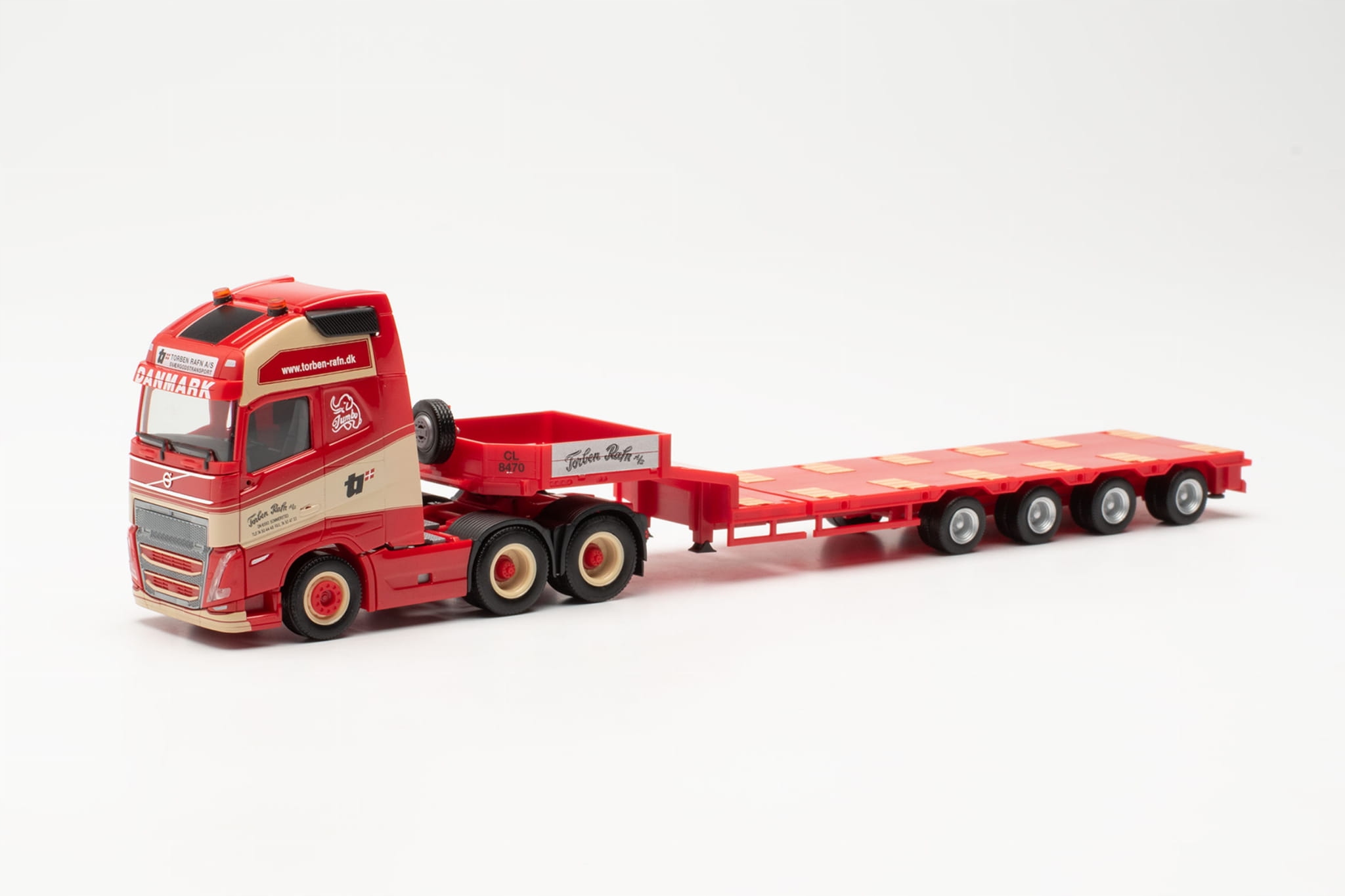 Herpa 316354 Volvo Fh XL 6x4 Semitieflader Torben