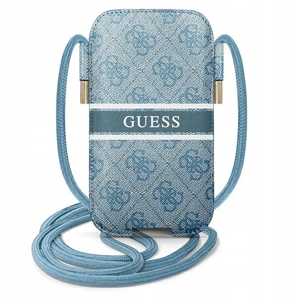 Taška Guess GUPHL4GDBL 6,7 palců modrá/modrá hardcase 4G Stripe