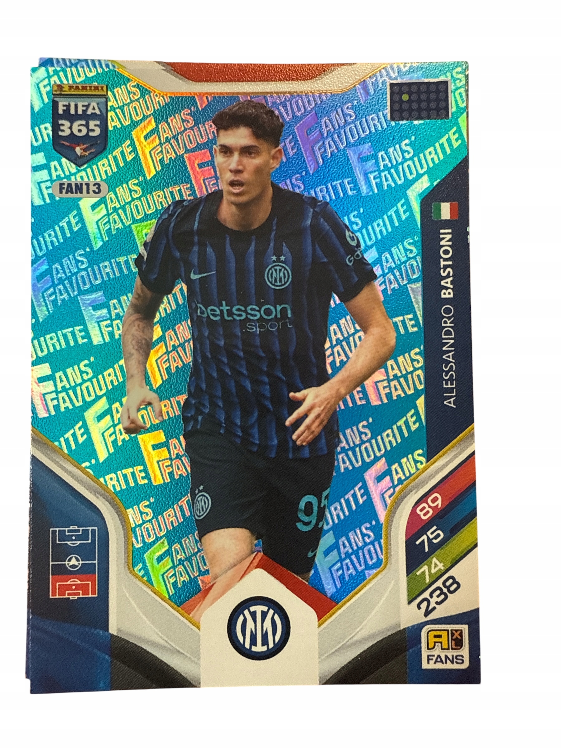 Fifa 365 2026 Adrenalyn XL Panini Fans FAN13 Bastoni niebieski blue