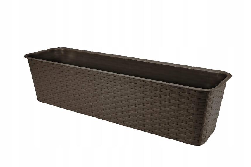 

Doniczka skrzynka balkonowa Rattan 59 cm brązowa