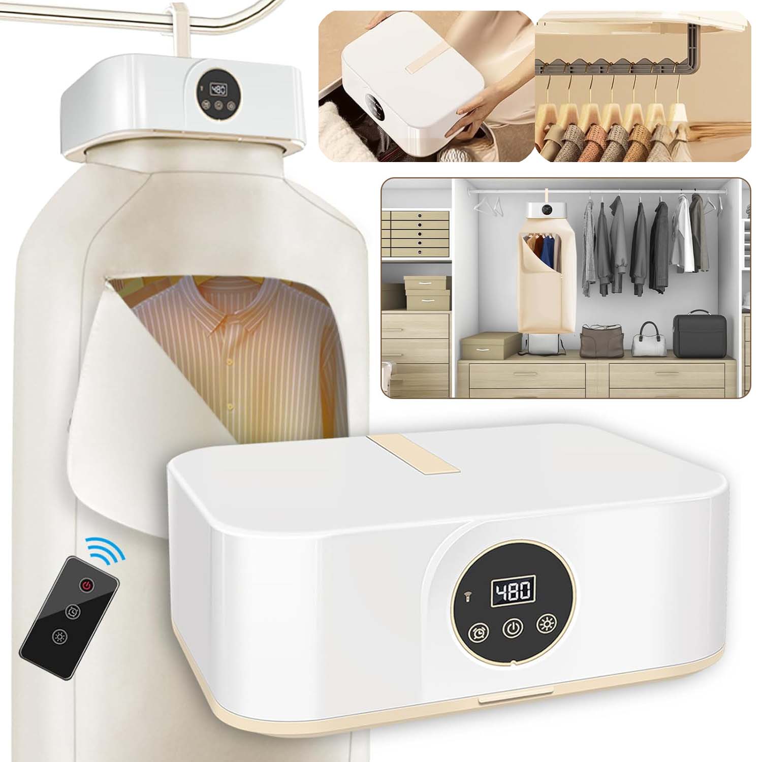 Levně Elektrická Sušák Prádla Inteligentní Skládací Časovač Topení Ptc