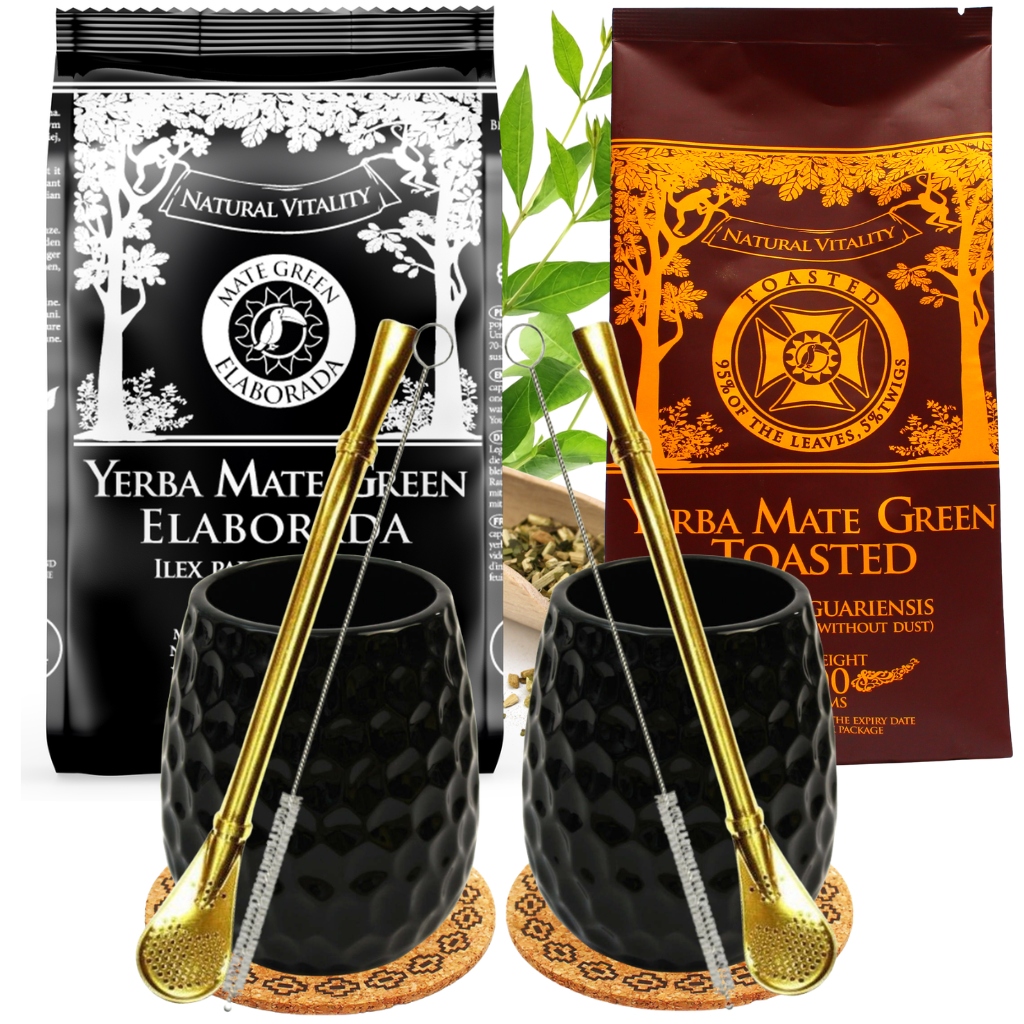 Levně Sada Yerba Mate pro dva Mate Green Toasted Elaborada Querida Oro