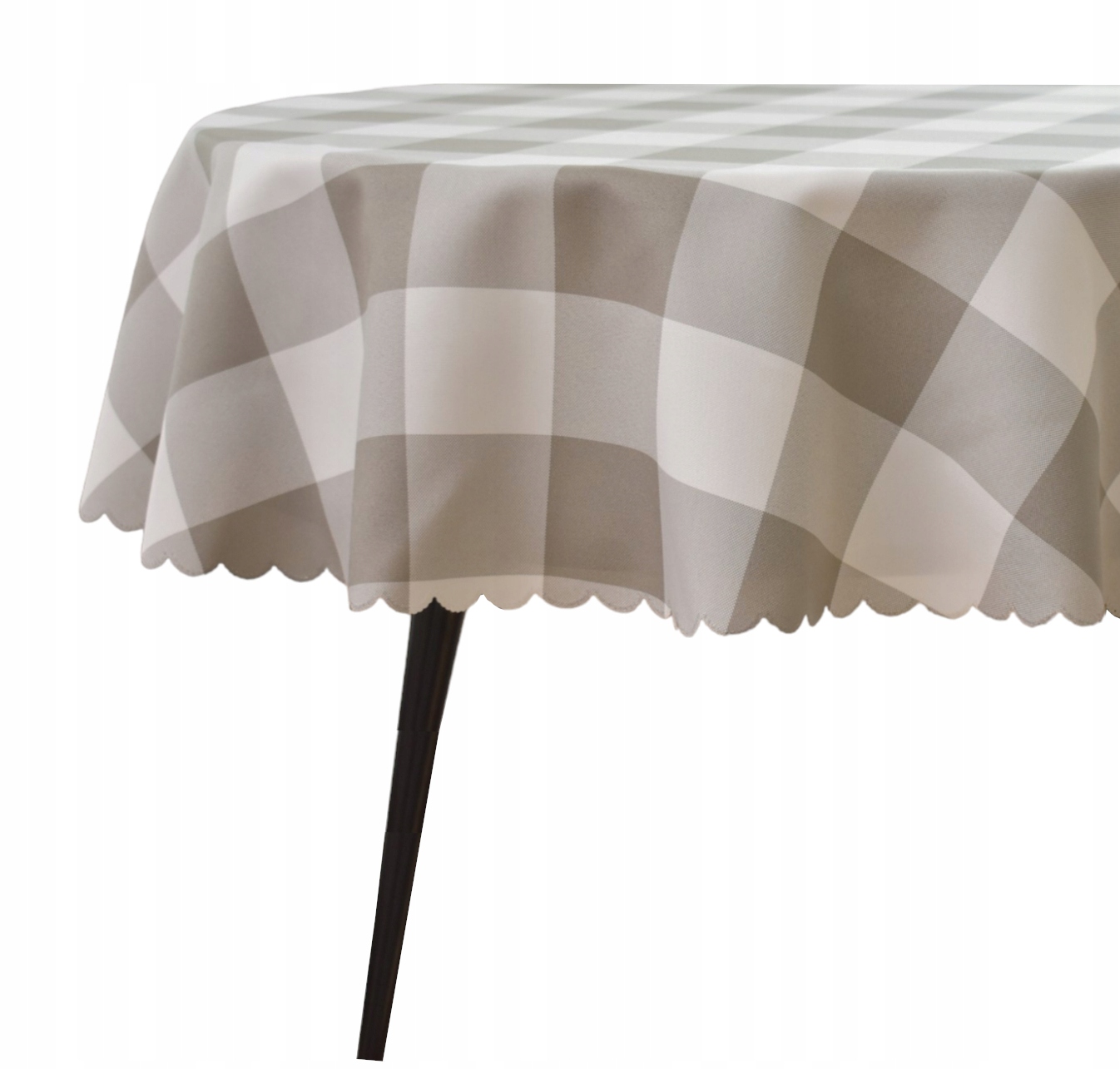 Skvrnitý Ubrus Ovál 130X230 CM Mřížka Šedobílá Na Oválný Stůl