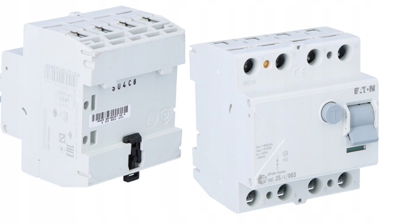 

Eaton Wyłącznik Różnicowoprądowy 4P 25A 0,03A Ac