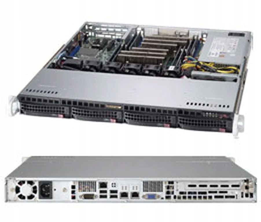 SUPERMICRO SC813M XEON GOLD 5118 128GB RAM 512GB NVMe SSD 2x400W RAID VROC