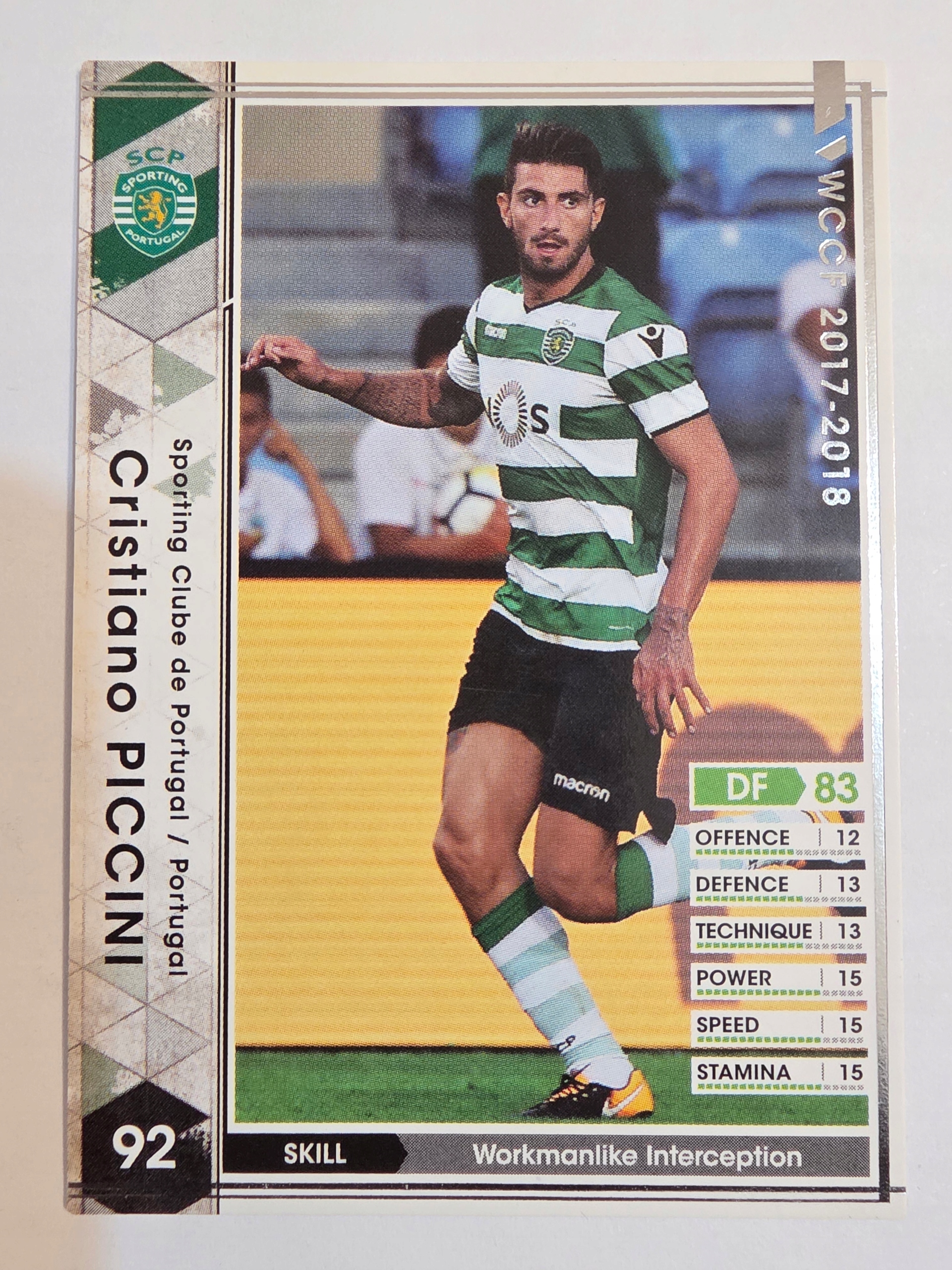 2017-18 Panini Wccf Cristiano Piccini Sporting /a