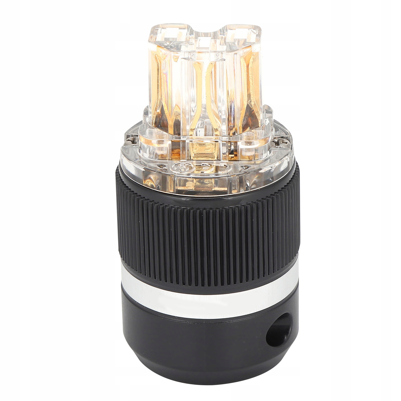 Monosaudio Power Plug Transparent Pure Copper 24K Goldplated Audio QF