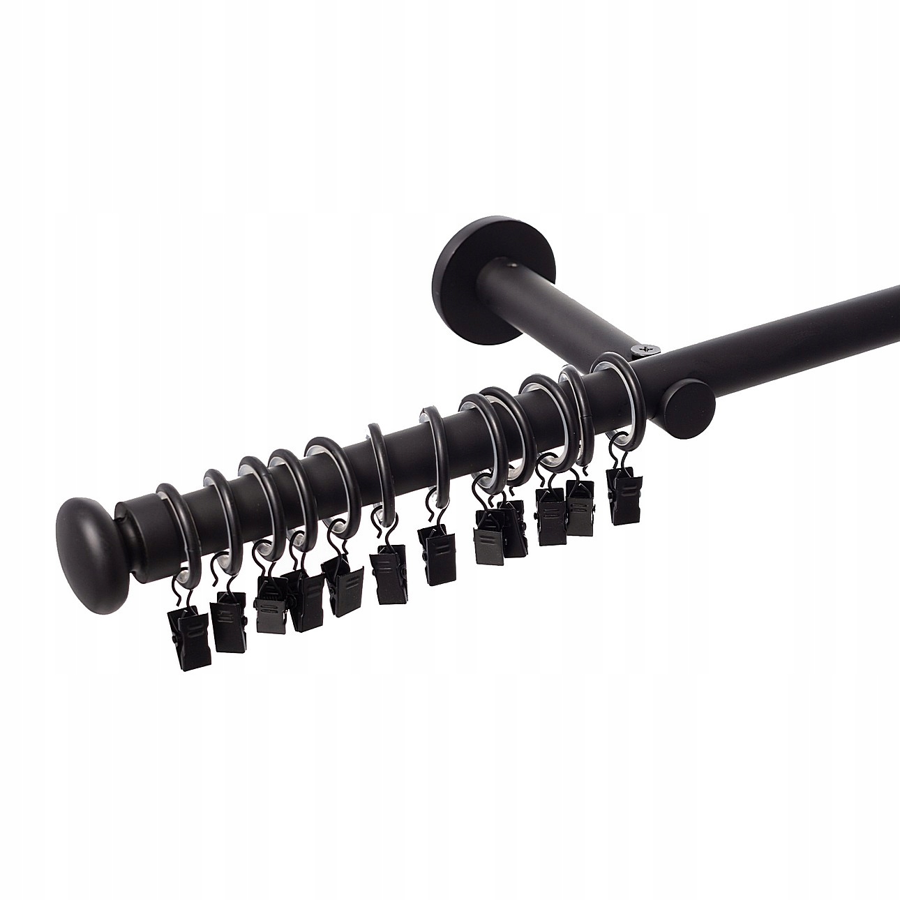 Dekoria Garnýž single black matt 160 cm