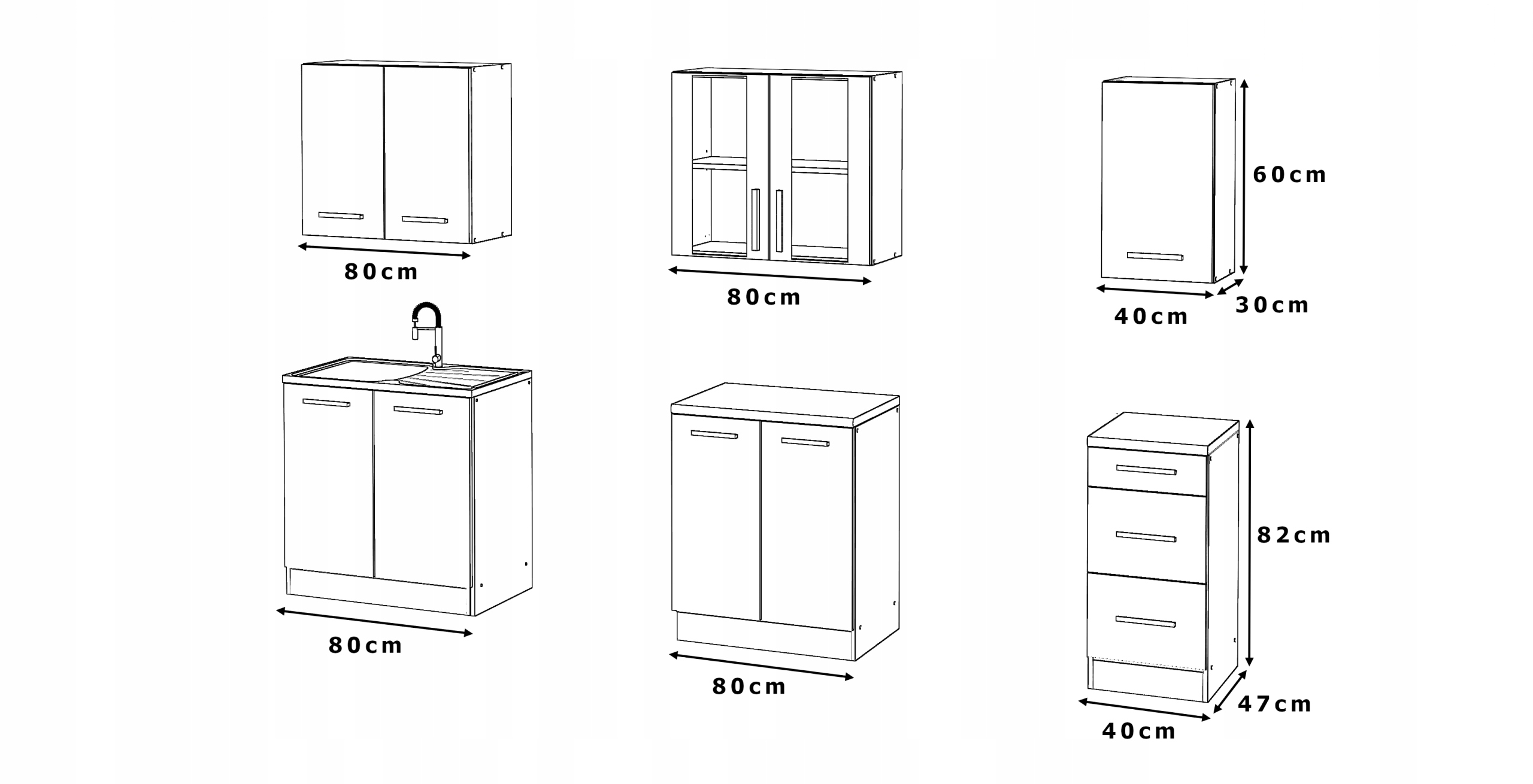 Meble kuchenne Zestaw mebli kuchennych Kuchnia ENZO 2.0m RÓŻNE KOLORY KW Liczba elementów w zestawie więcej niż 10