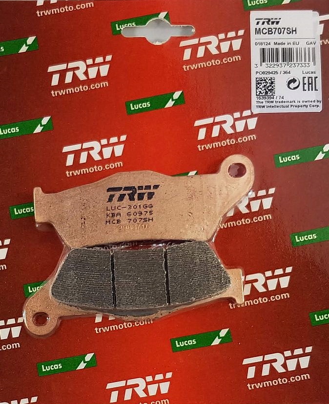 MCB707SH - ГАЛЬМІВНІ КОЛОДКИ ЗАДНІ TRW BMW R 1100 RT 94-01