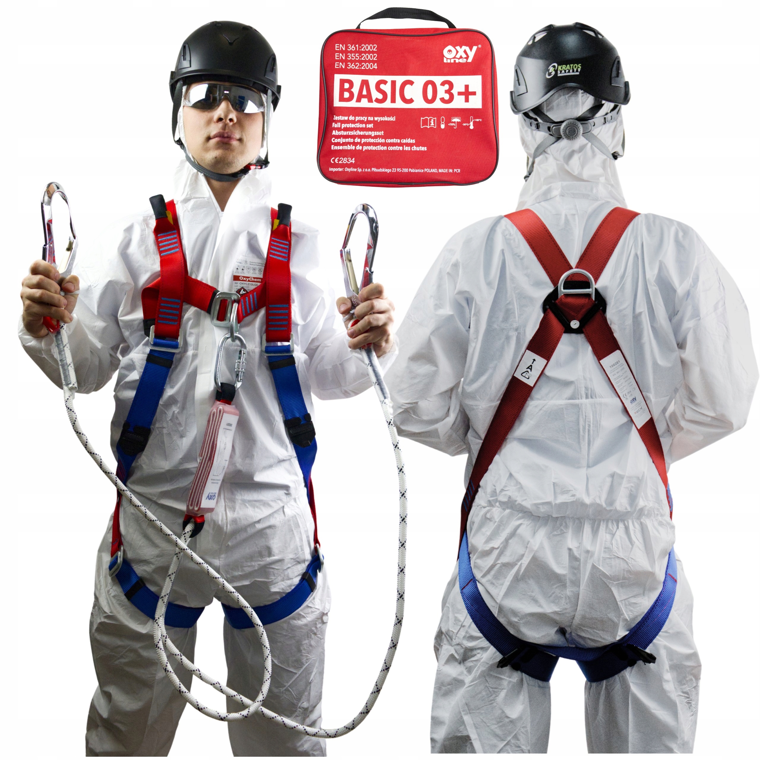 Szelki bezpieczeństwa Bhp z Amortyzatorem Y zestaw Basic 03 Oxyline