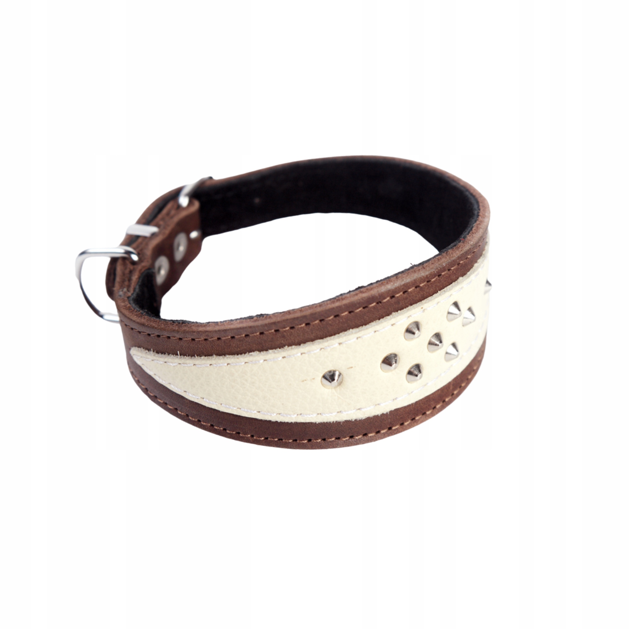 Levně Obojek z kůže pro psa Charta, Whippeta ozdobný Dingo Soft L 41 cm